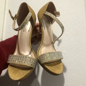 Gold Strappy Heels